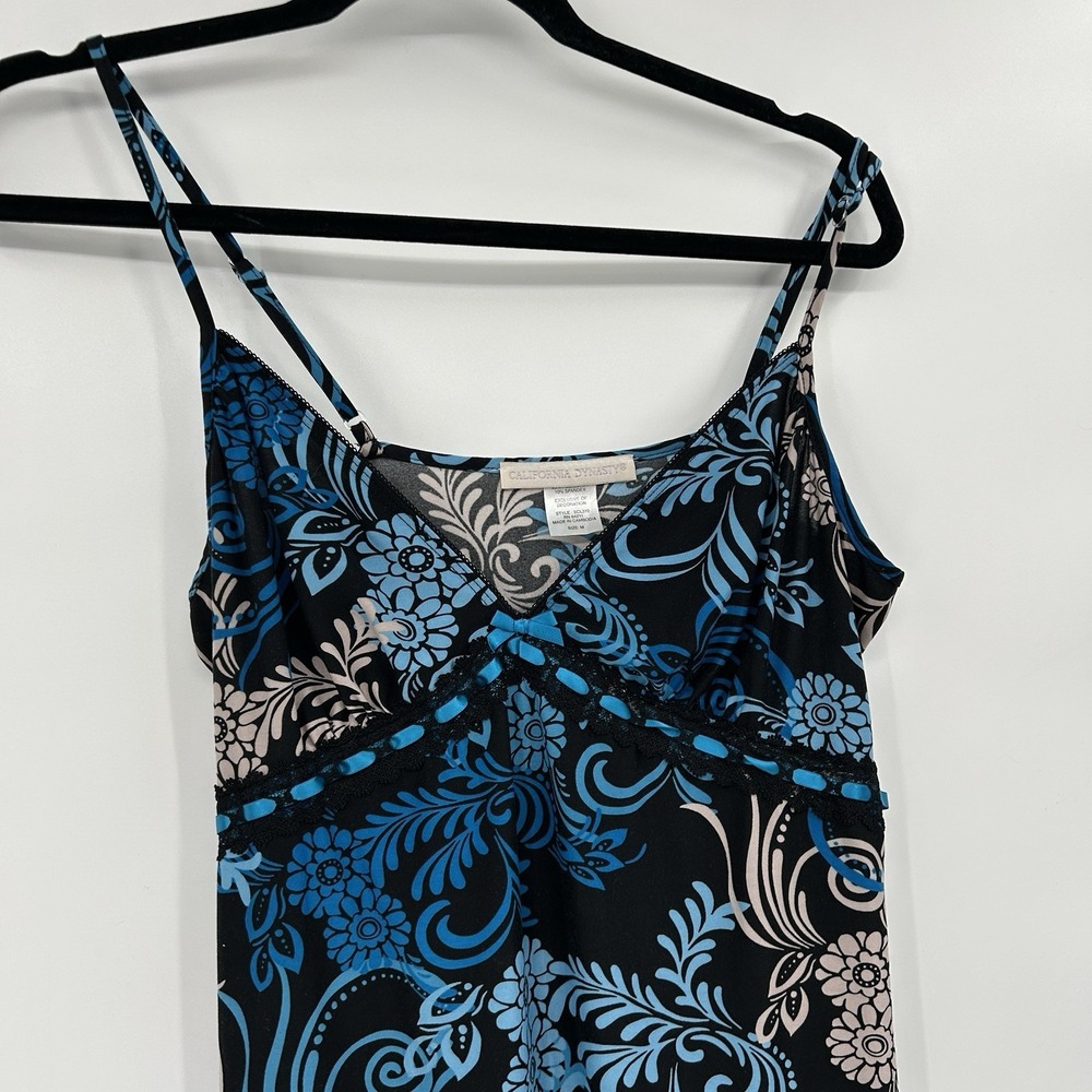 Vintage California Dynasty Y2K Babydoll Slip Dress‎ Size M Whimsigoth Romantic - Picture 2 of 6
